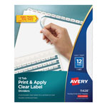 Avery Print and Apply Index Maker Clear Label Dividers, 12 White Tabs, Letter orginal image