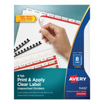 Avery Print and Apply Index Maker Clear Label Unpunched Dividers, 8Tab, Letter, 5 Sets orginal image
