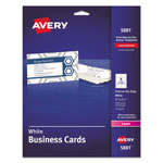 Avery Print-to-the-Edge Microperforated Business Cards with Sure Feed Technology, Color Laser, 2 x 3.5, Wht, 160/Pk orginal image