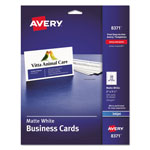 Avery Printable Microperf Business Cards, Inkjet, 2 x 3 1/2, White, Matte, 250/Pack orginal image