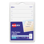 Avery Removable File Folder Labels with Sure Feed Technology, 0.66 x 3.44, White, 7/Sheet, 36 Sheets/Pack orginal image