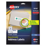 Avery Repositionable Address Labels w/SureFeed, Inkjet/Laser, 1 x 2 5/8, White, 750/BX orginal image