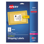 Avery Shipping Labels w/ TrueBlock Technology, Laser Printers, 3.33 x 4, White, 6/Sheet, 25 Sheets/Pack orginal image