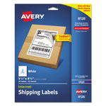 Avery Shipping Labels w/ TrueBlock Technology, Inkjet Printers, 5.5 x 8.5, White, 2/Sheet, 25 Sheets/Pack orginal image