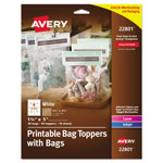 Avery Sure Feed Printable Toppers with Bags, 1 3/4 x 5, White, 40/Pack orginal image