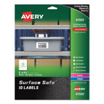 Avery Surface Safe ID Labels, Inkjet/Laser Printers, 2 x 3.5, White, 10/Sheet, 25 Sheets/Pack orginal image