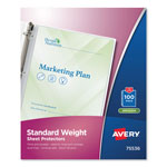 Avery Top-Load Sheet Protector, Standard, Letter, Semi-Clear, 100/Box orginal image