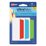 Avery Ultra Tabs Repositionable Wide Tabs, 1/3-Cut Tabs, Assorted Primary Colors, 3