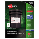 Avery UltraDuty GHS Chemical Waterproof and UV Resistant Labels, 4.75 x 7.75, White, 2/Sheet, 50 Sheets/Pack orginal image