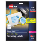 Avery Vibrant Laser Color-Print Labels w/ Sure Feed, 3 3/4 x 4 3/4, White, 100/PK orginal image