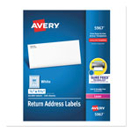 Avery White Address Labels w/ Sure Feed Technology for Laser Printers, Laser Printers, 0.5 x 1.75, White, 80/Sheet, 250 Sheets/Box orginal image