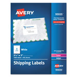 Avery White Shipping Labels-Bulk Packs, Inkjet/Laser Printers, 3.5 x 5, White, 4/Sheet, 250 Sheets/Box orginal image