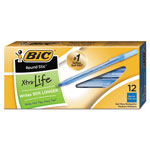 Bic Round Stic Xtra Precision Stick Ballpoint Pen, .8mm, Blue Ink, Tran Blue Barrel, Dozen orginal image