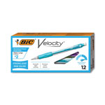 Bic Velocity Original Mechanical Pencil, 0.9 mm, HB (#2.5), Black Lead, Turquoise Barrel, Dozen orginal image