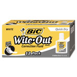 Bic Wite-Out Quick Dry Correction Fluid, 20 mL Bottle, White, 1/Dozen orginal image