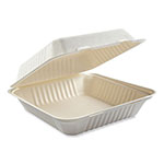 Boardwalk Bagasse PFAS-Free Food Containers, 1-Compartment, 9 x 1.93 x 9, White, Bamboo/Sugarcane, 100/Carton orginal image