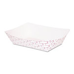 Boardwalk Paper Food Baskets, 1 lb Capacity, Red/White, 1000/Carton orginal image