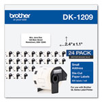 Brother Die-Cut Address Labels, 1.1 x 2.4, White, 800/Roll, 24 Rolls/Pack orginal image