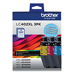 Brother LC402XL3PKS High-Yield Ink, 1,500 Page-Yield, Cyan/Magenta/Yellow orginal image