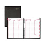 Brownline CoilPro Weekly Appointment Book in Columnar Format, 11 x 8.5, Black Lizard-Look Cover, 12-Month (Jan to Dec): 2024 orginal image