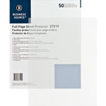 Business Source Sheet Protector, Top Loading, 8-1/2