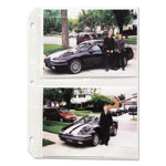 C-Line Clear Photo Pages for Four 5 x 7 Photos, 3-Hole Punched, 11-1/4 x 8-1/8 orginal image