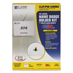 C-Line Name Badge Kits, Top Load, 4 x 3, Clear, Combo Clip/Pin, 50/Box orginal image