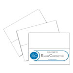 C-Line Scored Tent Cards, 4.25 x 11, White Cardstock, 50 Letter Sheets/Box orginal image