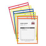 C-Line Stitched Shop Ticket Holders, Neon, Assorted 5 Colors, 75