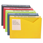 C-Line Write-On Poly File Jackets, Straight Tab, Letter Size, Assorted Colors, 25/Box orginal image