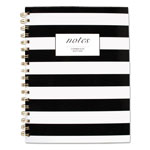 Cambridge Black & White Striped Hardcover Notebook, 1 Subject, Wide/Legal Rule, Black/White Stripes Cover, 9.5 x 7.25, 80 Sheets orginal image