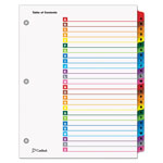 Cardinal OneStep Printable Table of Contents and Dividers, 26-Tab, A to Z, 11 x 8.5, White, 1 Set orginal image