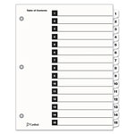 Cardinal OneStep Printable Table of Contents and Dividers, 15-Tab, 1 to 15, 11 x 8.5, White, 1 Set orginal image