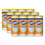 Clorox Commercial Solutions® Disinfecting Wipes, Lemon Scented, Case of 12 orginal image