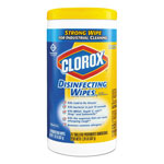 Clorox Disinfecting Wipes, 7 x 8, Lemon Fresh, 75/Canister orginal image