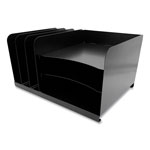 Coin-Tainer Steel Combination File Organizer, 6 Sections, Legal Size Files, 15 x 11 x 8, Black orginal image