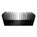 Coin-Tainer Steel Vertical File Organizer, Flat, 15 Sections, Letter Size Files, 16 x 6.25 x 6.5, Black orginal image