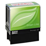 Cosco Green Line Message Stamp, Faxed, 1 1/2 x 9/16, Red orginal image