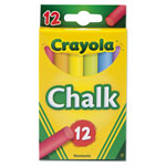 Crayola Chalk, 6 Assorted Colors, 12 Sticks/Box orginal image