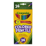 Crayola Long-Length Colored Pencil Set, 3.3 mm, 2B (#1), Assorted Lead/Barrel Colors, 24/Pack orginal image