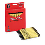 Crayola Staonal Marking Crayons, Black, 8/Box orginal image