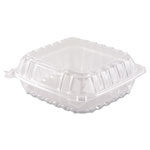 Dart ClearSeal Hinged-Lid Plastic Containers, 8 3/10 x 8 3/10 x 3, Clear, 250/Carton orginal image
