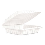 Dart Hinged Lid Containers, Single Compartment, 9 x 8.8 x 3, White, 150/Carton orginal image