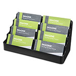 Deflecto 8-Tier Recycled Business Card Holder, 400 Card Cap, 7 7/8 x 3 7/8 x 3 3/8, Black orginal image