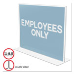 Deflecto Classic Image Double-Sided Sign Holder, 11 x 8 1/2 Insert, Clear orginal image