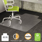 Deflecto DuraMat Moderate Use Chair Mat for Low Pile Carpet, 46 x 60, Wide Lipped, Clear orginal image
