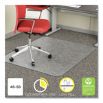 Deflecto EconoMat Occasional Use Chair Mat for Low Pile Carpet, 45 x 53, Rectangular, Clear orginal image