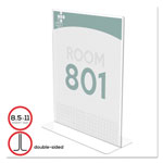 Deflecto Superior Image Double Sided Sign Holder, 8 1/2 x 11 Insert, Clear orginal image