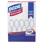 Dixie Plastic Cutlery, Heavyweight Teaspoons, White, 100/Box orginal image