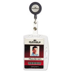 Durable ID/Security Card Holder Set, Vertical/Horizontal, Reel, Clear, 10/Pack orginal image